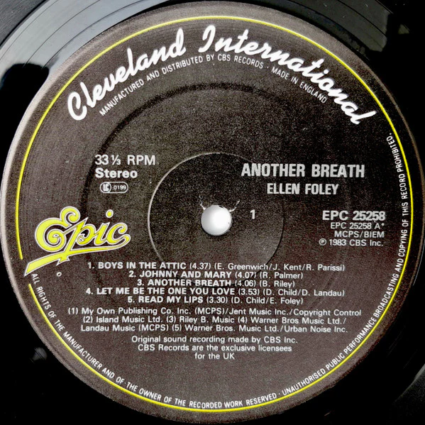 Ellen Foley – Another Breath (VG+/VG+) – LP, UK 1983 - Image 3