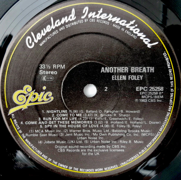 Ellen Foley – Another Breath (VG+/VG+) – LP, UK 1983 - Image 4