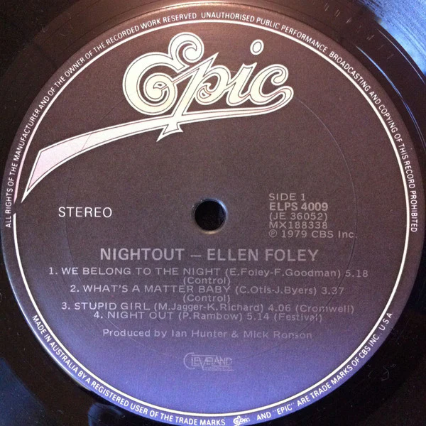 Ellen Foley – Nightout (VG+/VG+) – LP, AU 1979 - Image 5