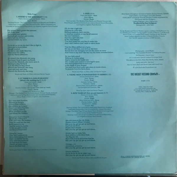 Elton John – Blue Moves (E/VG) – 2xLP, AU 1976 - Image 8