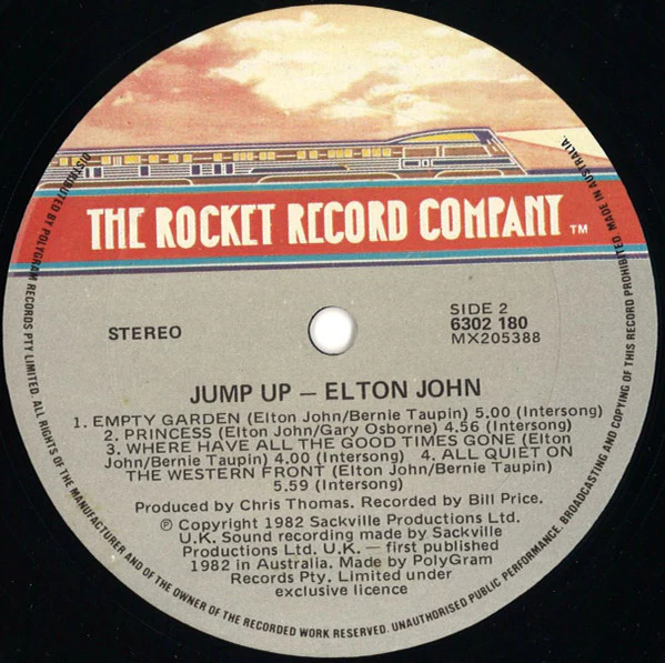 Elton John – Jump Up! (VG+/VG+) – LP, AU 1982 - Image 5
