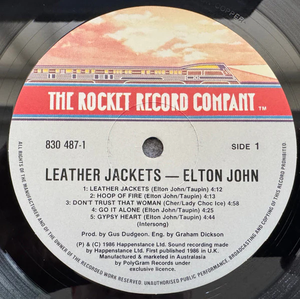 Elton John – Leather Jackets (VG+/VG+) – LP, AU 1986 - Image 3