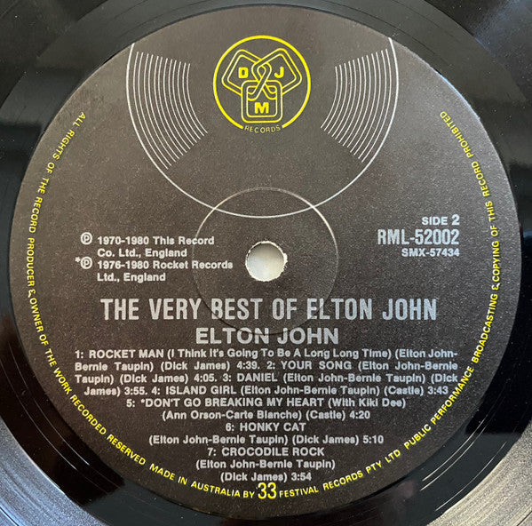 Elton John – The Very Best Of....Elton John (VG+/VG+) – LP, AU 1980 - Image 4