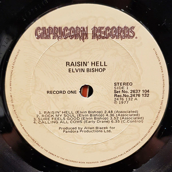 Elvin Bishop – Raisin' Hell (VG+/E) – 2xLP, AU 1977 - Image 4