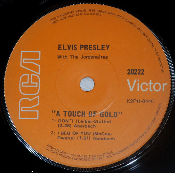 Elvis Presley – A Touch Of Gold Volume 1 (E/VG+) – 7", AU - Image 4