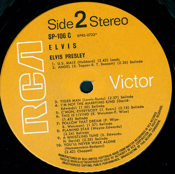 Elvis Presley – Elvis (VG/VG) – LP, AU 1975 - Image 5