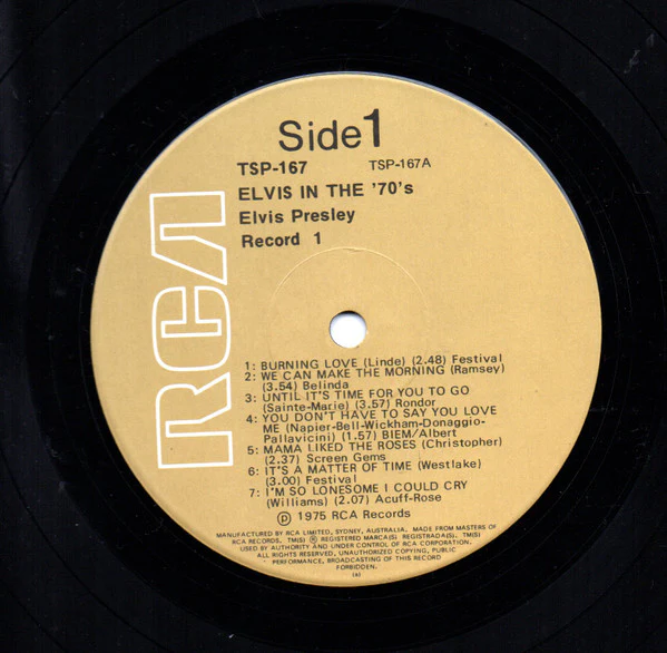 Elvis Presley – Elvis In The 70's (VG+/VG+) – 2xLP, AU 1975 - Image 4