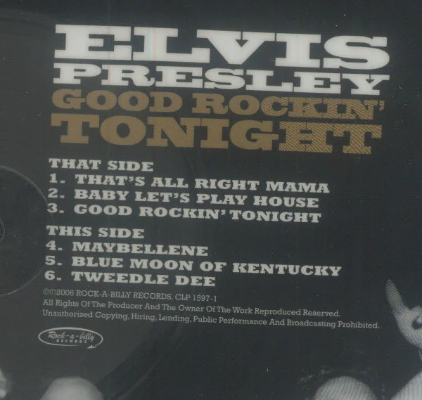 Elvis Presley – Good Rockin’ Tonight (VG+/Generic) – LP, US 2006 - Image 5