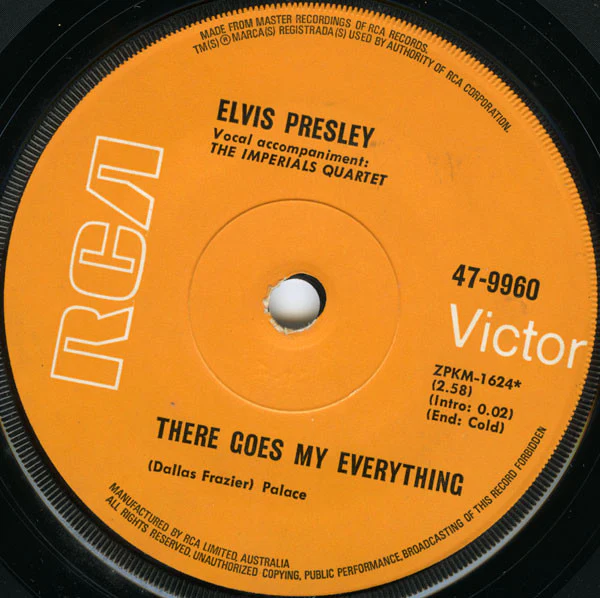 Elvis Presley – I Really Don't Want To Know / There Goes My Everything (VG/VG+) – 7", AU 1971 - Image 4