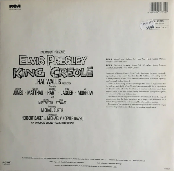 Elvis Presley – King Creole (VG/VG+) – LP, UK - Image 2