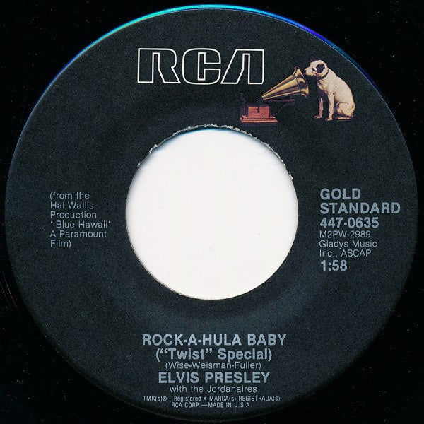 Elvis Presley, The Jordanaires – Can't Help Falling In Love / Rock-A-Hula Baby (VG+/Generic) – 7", US 1977 - Image 2