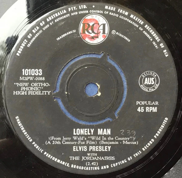Elvis Presley, The Jordanaires – Surrender (E/Generic) – 7", AU 1961 - Image 2