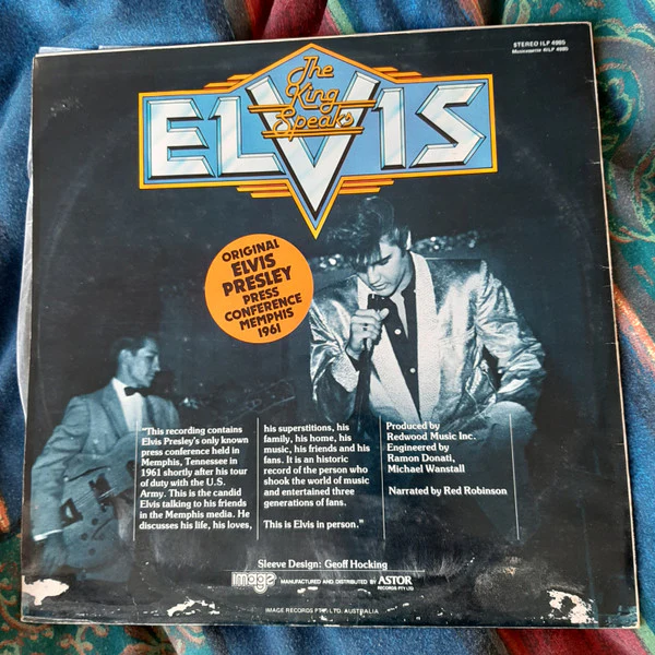 Elvis Presley – The King Speaks-Original Elvis Presley Press Conference Memphis 1961 (VG+/VG+) – LP, AU - Image 2