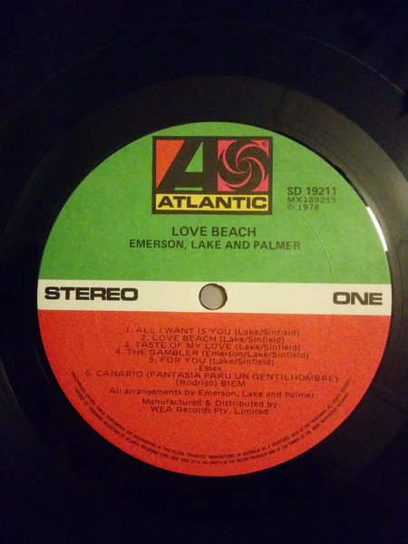 Emerson, Lake & Palmer – Love Beach (E/VG+) – LP, AU 1978 - Image 3