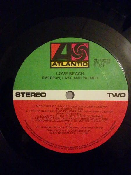Emerson, Lake & Palmer – Love Beach (E/VG+) – LP, AU 1978 - Image 4