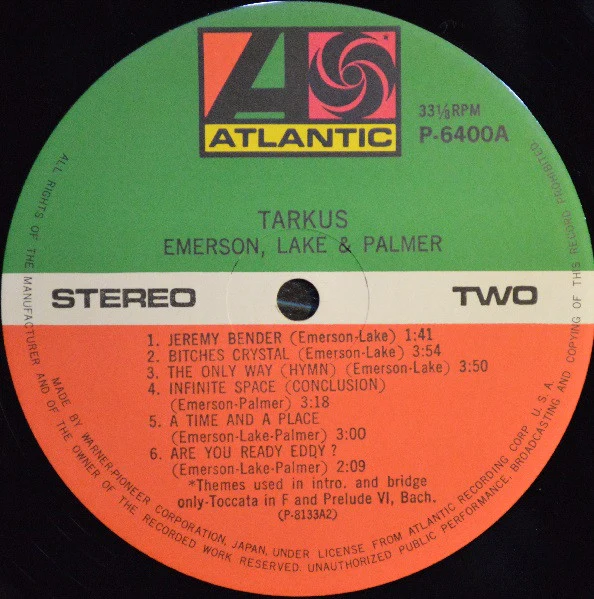 Emerson, Lake & Palmer – Tarkus (E/VG+) – LP, JP 1980, No OBI - Image 7