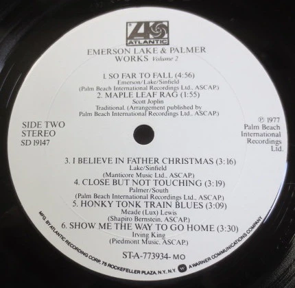 Emerson, Lake & Palmer – Works Volume 2 (VG/VG+) – LP, US 1977 - Image 4