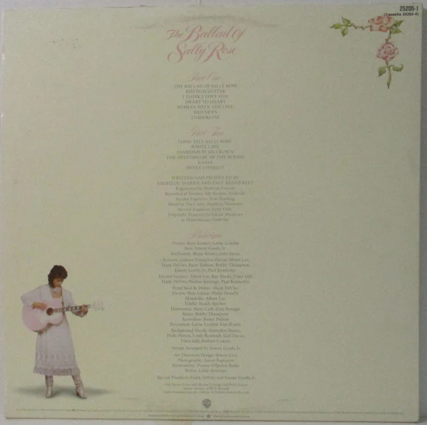 Emmylou Harris – The Ballad Of Sally Rose (VG+/VG+) – LP, AU 1985 - Image 2