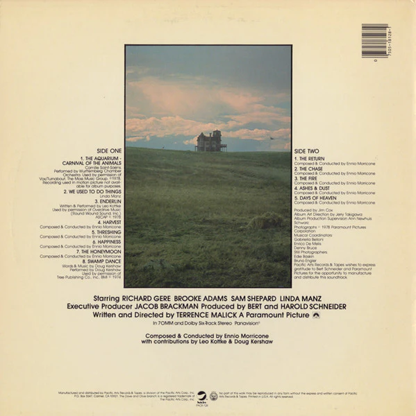 Ennio Morricone – Days Of Heaven - The Original Soundtrack From The Motion Picture (VG/VG) – LP, US 1979 - Image 2