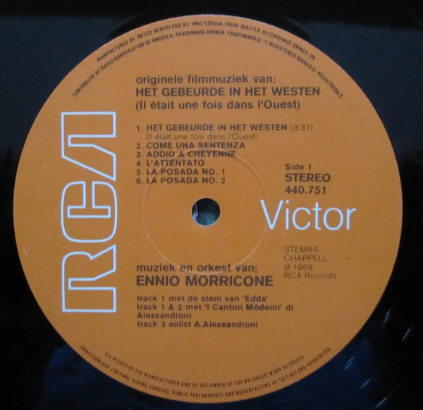 Ennio Morricone – Het Gebeurde In Het Westen (VG/VG+) – LP, NL 1973 - Image 3