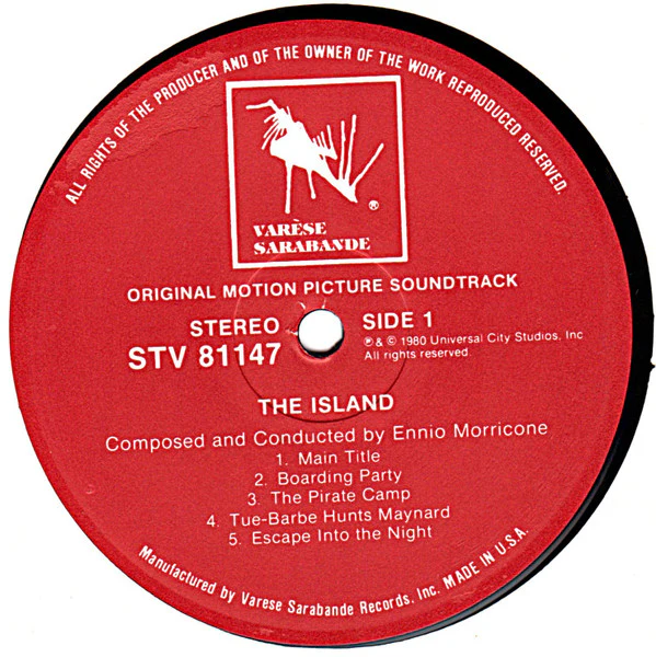 Ennio Morricone – The Island (Original Motion Picture Soundtrack) (VG+/VG+) – LP, US 1980 - Image 3