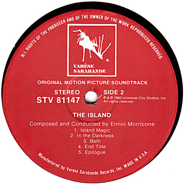 Ennio Morricone – The Island (Original Motion Picture Soundtrack) (VG+/VG+) – LP, US 1980 - Image 4