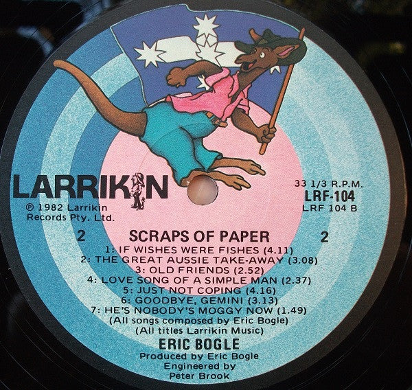 Eric Bogle, John Munro, Brent Miller – Scraps Of Paper (E/E) – LP, AU 1982 - Image 5