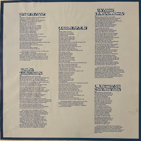 Eric Bogle, John Munro, Brent Miller – Scraps Of Paper (E/E) – LP, AU 1982 - Image 6