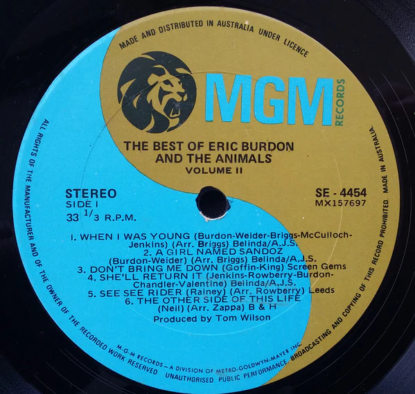 Eric Burdon & The Animals – The Best Of Eric Burdon And The Animals Vol. II (VG/VG+) – LP, AU - Image 3