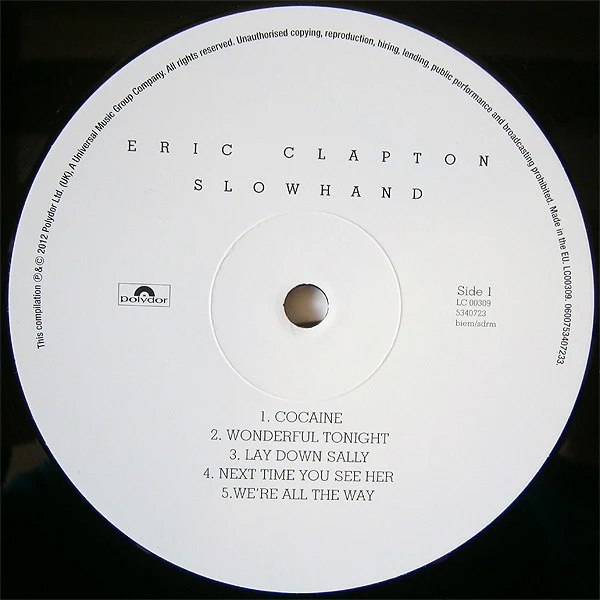 Eric Clapton – Slowhand (NM/NM) – LP, EU 2012 - Image 5