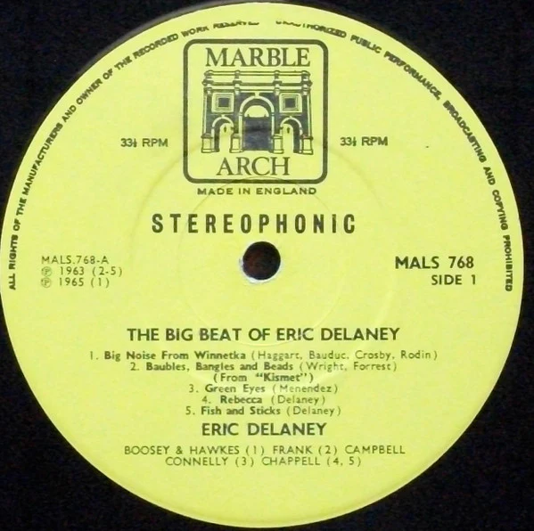 Eric Delaney – The Big Beat Of Eric Delaney (VG/VG) – LP, UK 1968 - Image 3