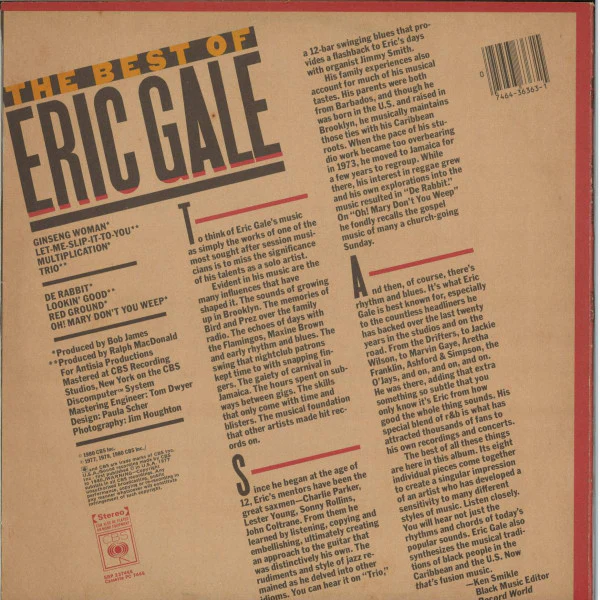 Eric Gale – The Best Of Eric Gale (E/E) – LP, AU - Image 2