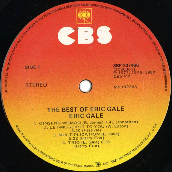 Eric Gale – The Best Of Eric Gale (E/E) – LP, AU - Image 3