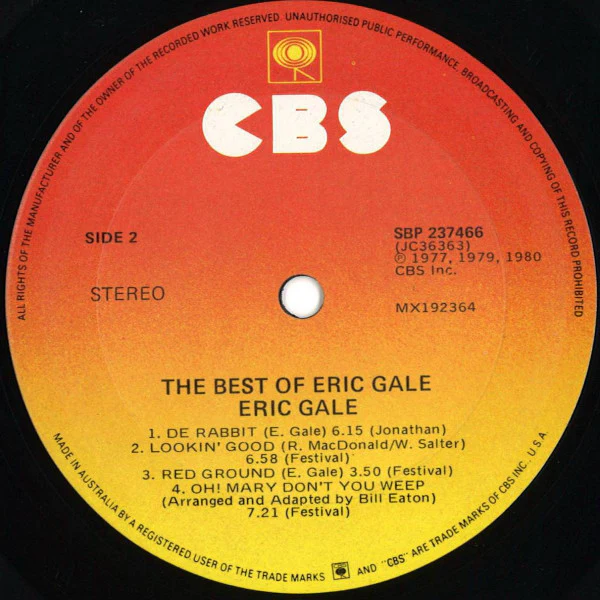 Eric Gale – The Best Of Eric Gale (E/E) – LP, AU - Image 4