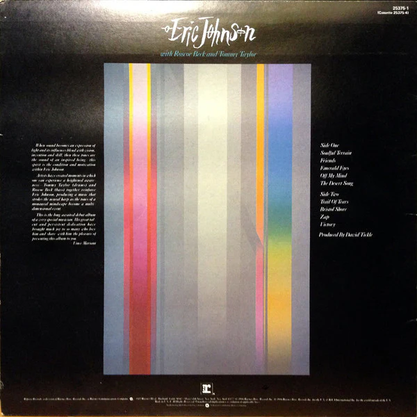 Eric Johnson – Tones (VG/VG) – LP, AU 1986 - Image 2
