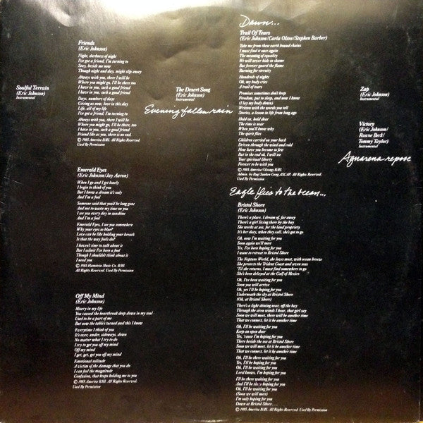 Eric Johnson – Tones (VG/VG) – LP, AU 1986 - Image 3