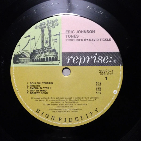 Eric Johnson – Tones (VG/VG) – LP, AU 1986 - Image 6
