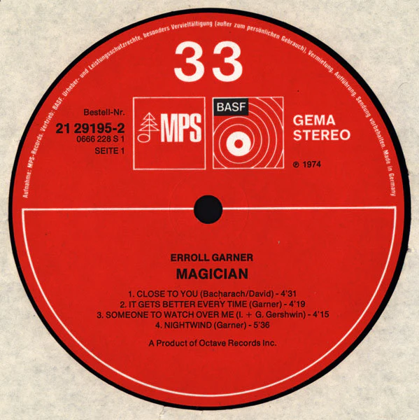 Erroll Garner – Magician (VG+/VG+) – LP, DE 1974 - Image 3