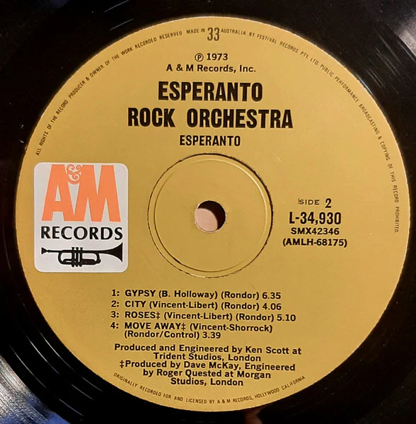Esperanto – Esperanto Rock Orchestra (VG+/VG+) – LP, AU 1973 - Image 4