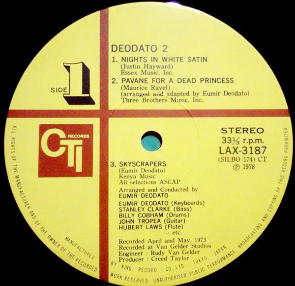 Eumir Deodato – Deodato 2 (NM/VG+) – LP, JP 1978, With OBI - Image 7