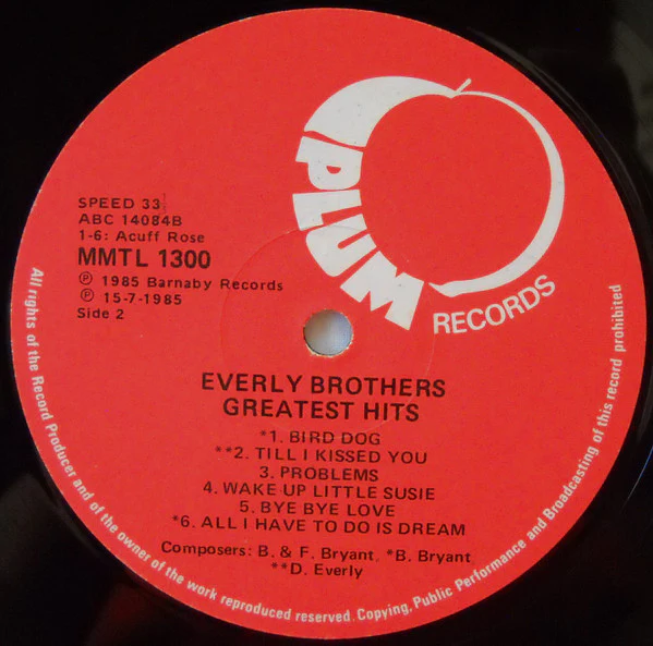 Everly Brothers – Greatest Hits (VG/VG) – LP, ZA 1985 - Image 4