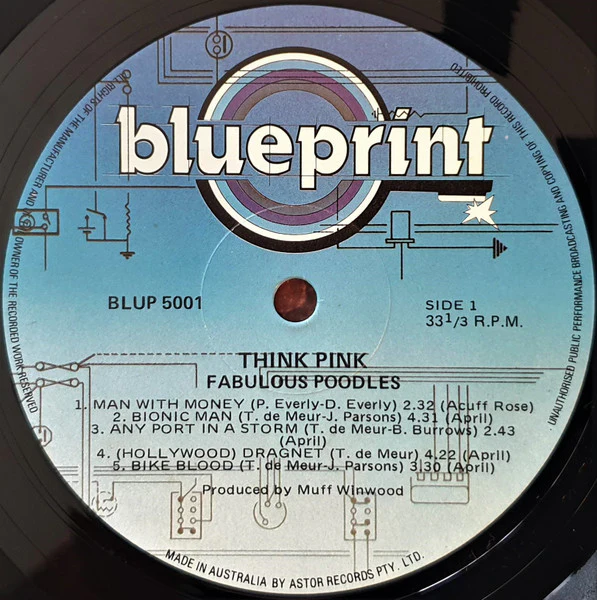 Fabulous Poodles – Think Pink (VG+/VG+) – LP, AU 1979 - Image 5