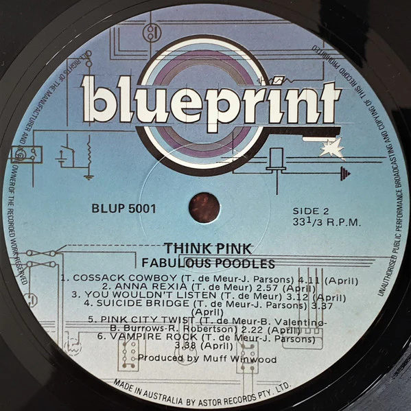 Fabulous Poodles – Think Pink (VG+/VG+) – LP, AU 1979 - Image 6