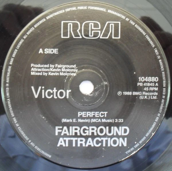 Fairground Attraction – Perfect (VG+/VG+) – 7", Australasia 1988 - Image 3