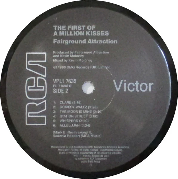 Fairground Attraction – The First Of A Million Kisses (VG+/VG+) – LP, Australasia - Image 4