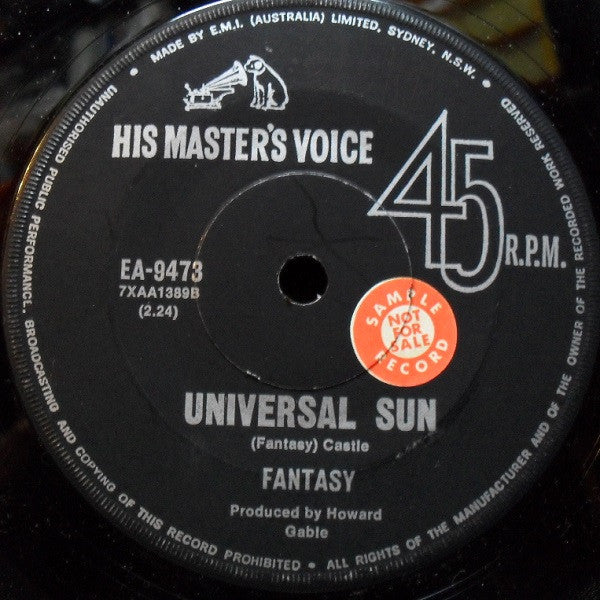 Fantasy – Universal Sun (E/Generic) – 7", AU 1971