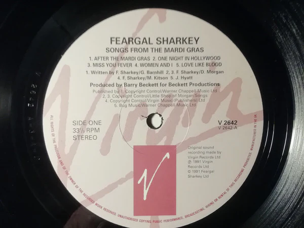 Feargal Sharkey – Songs From The Mardi Gras (E/VG) – LP, UK 1991 - Image 5