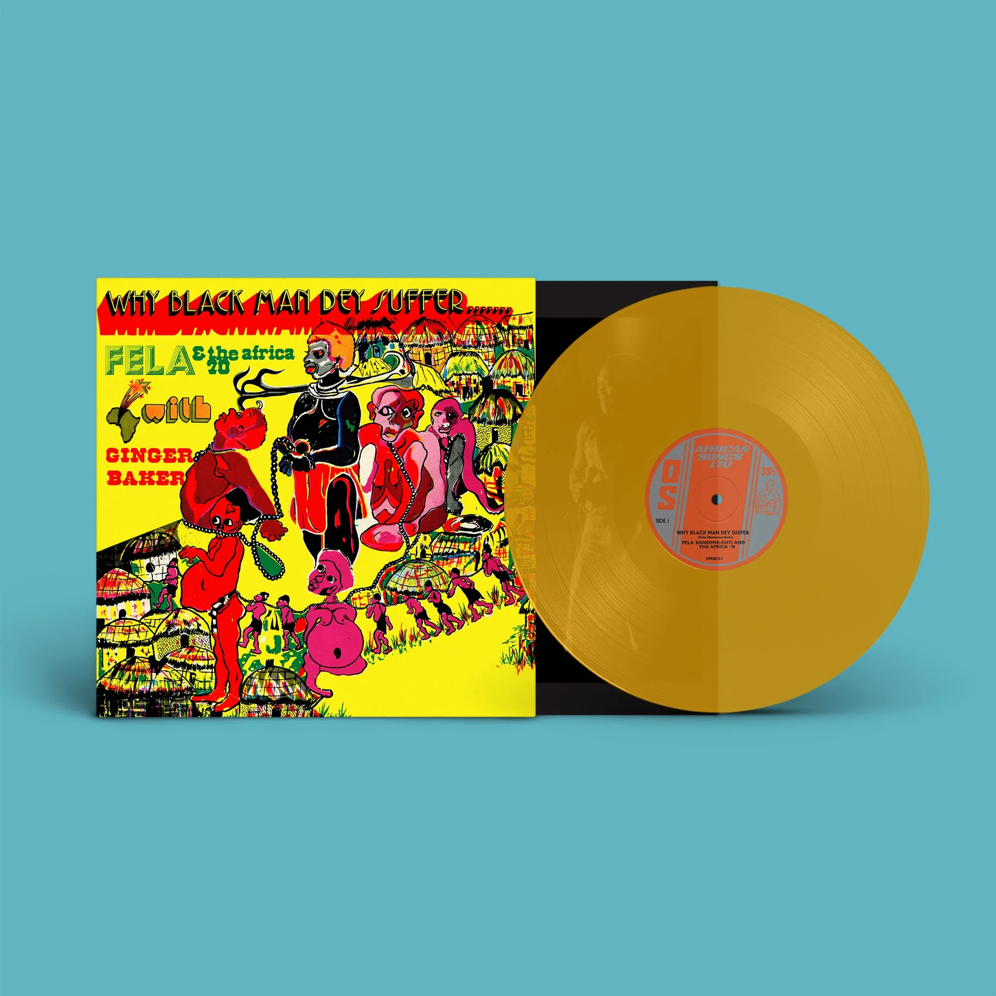 Fela Kuti, Africa 70, Ginger Baker – Why Black Man Dey Suffer....... (Translucent Yellow vinyl) - Image 2