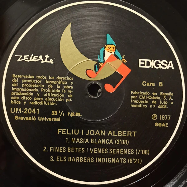Feliu Gasull, Joan Albert Amargos – Feliu I Joan Albert (NM/VG+) – LP, ES 1977 - Image 4