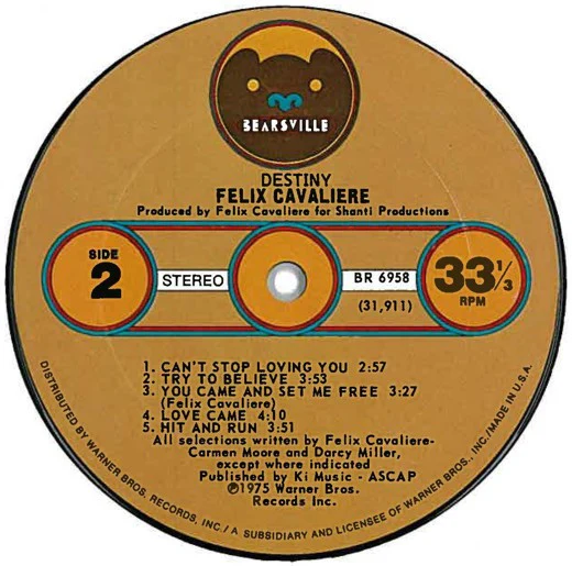 Felix Cavaliere – Destiny (VG+/VG) – LP, US 1975 - Image 4